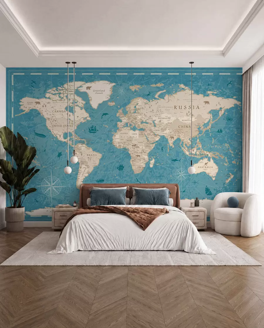 carta da parati Mappa del mondo, vecchia mappa nr. u50378
