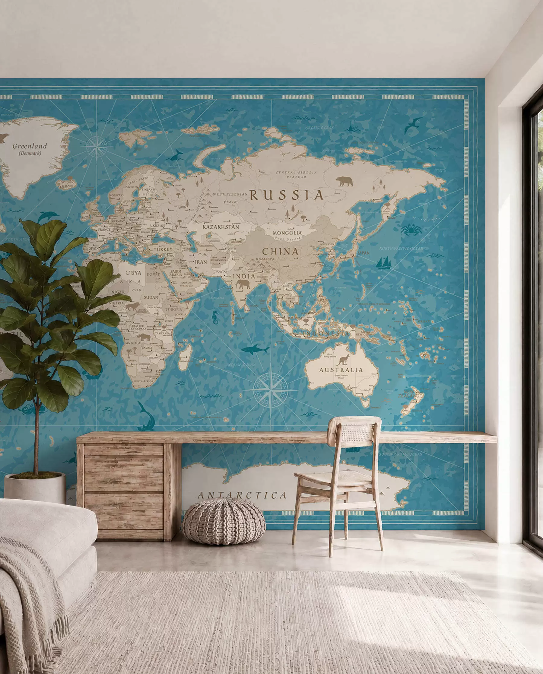 carta da parati Mappa del mondo, vecchia mappa nr. u50378