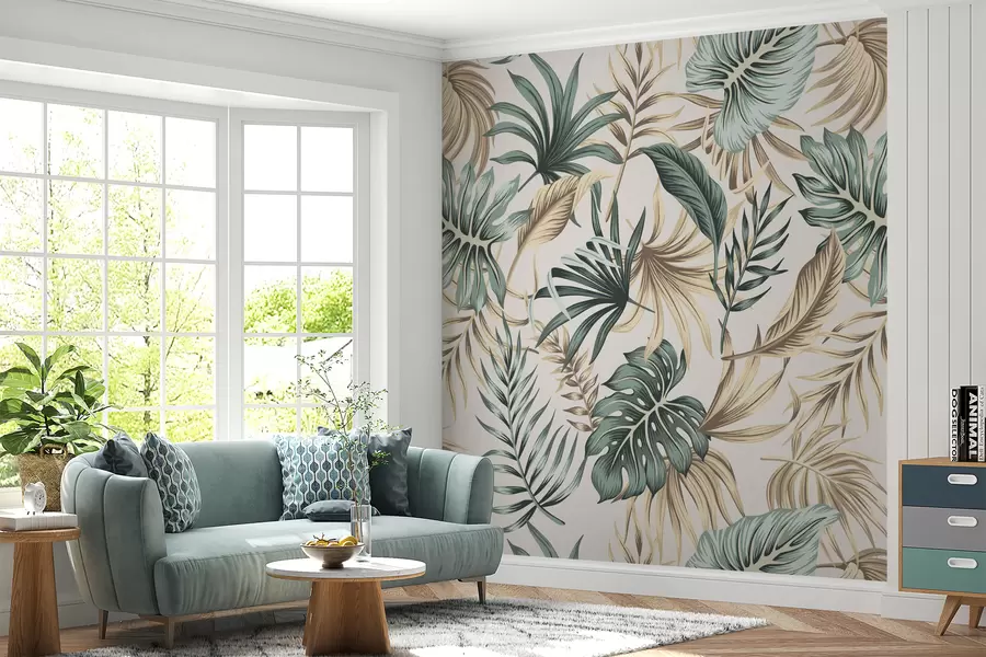 Carta da parati nature Foglie colorate 