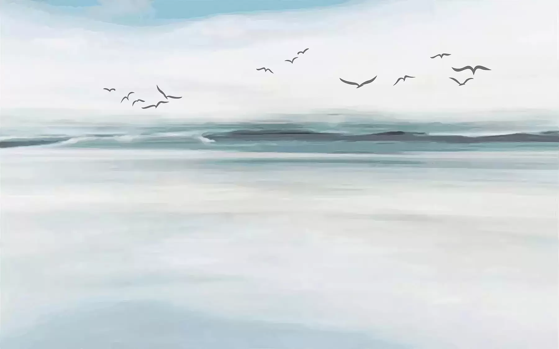 carta da parati Gabbiani sul mare nr. u05695