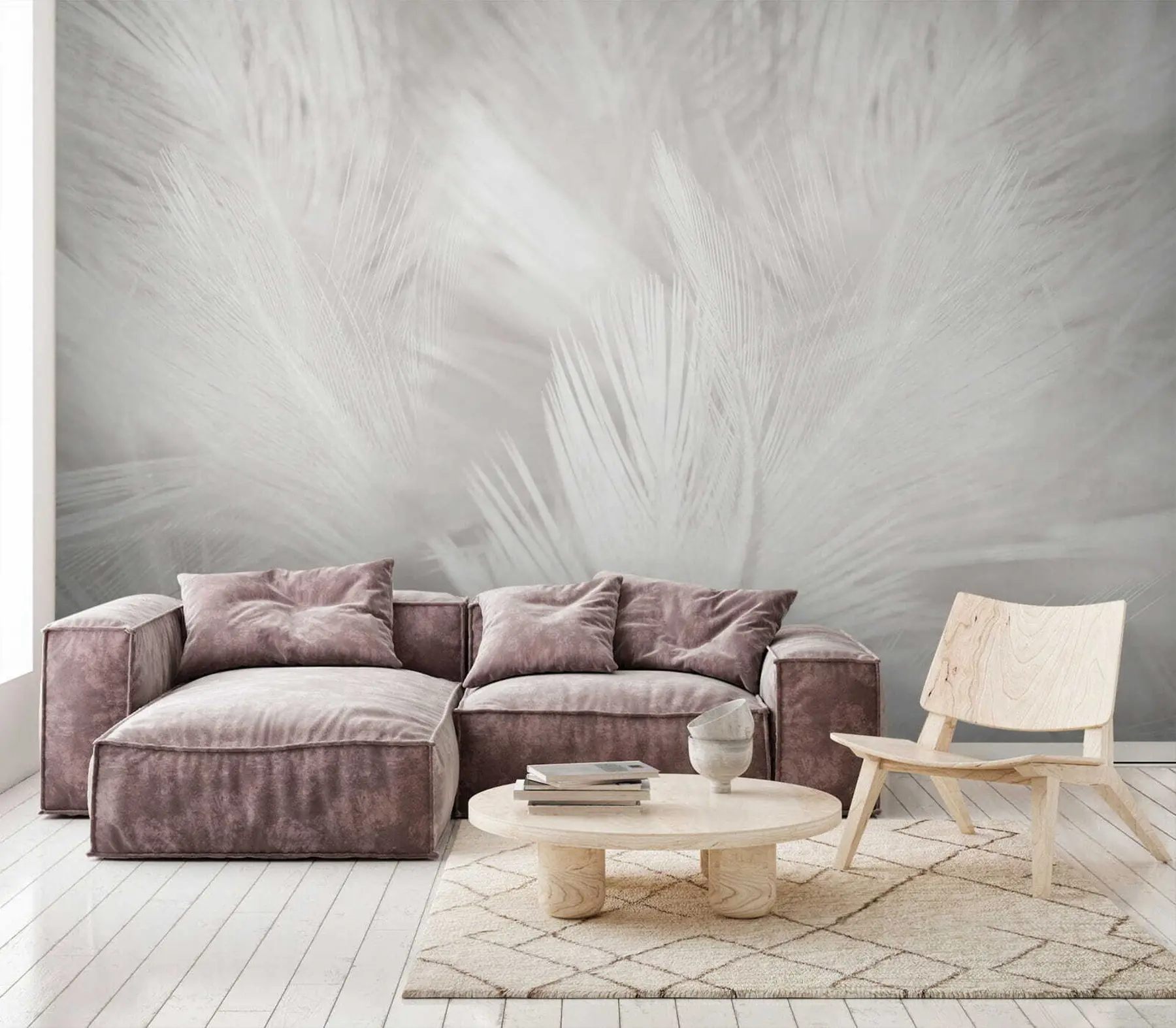 carta da parati Piume bianche nr. u15622