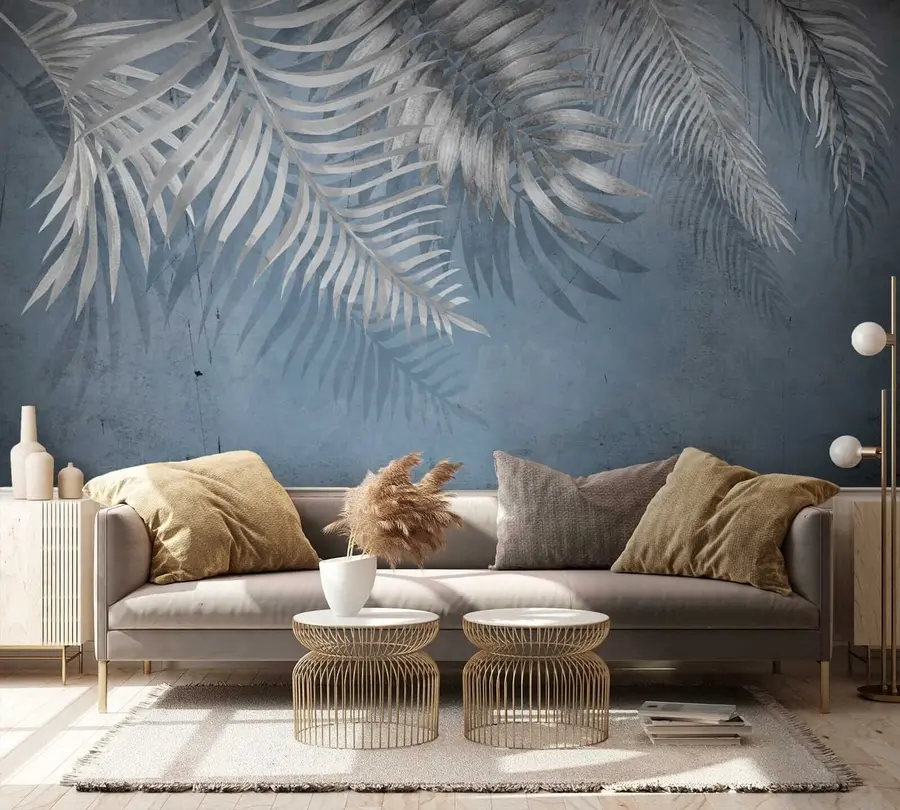 Carta da parati Tropici della Foresta Parete d'epoca con foglie n. u18312