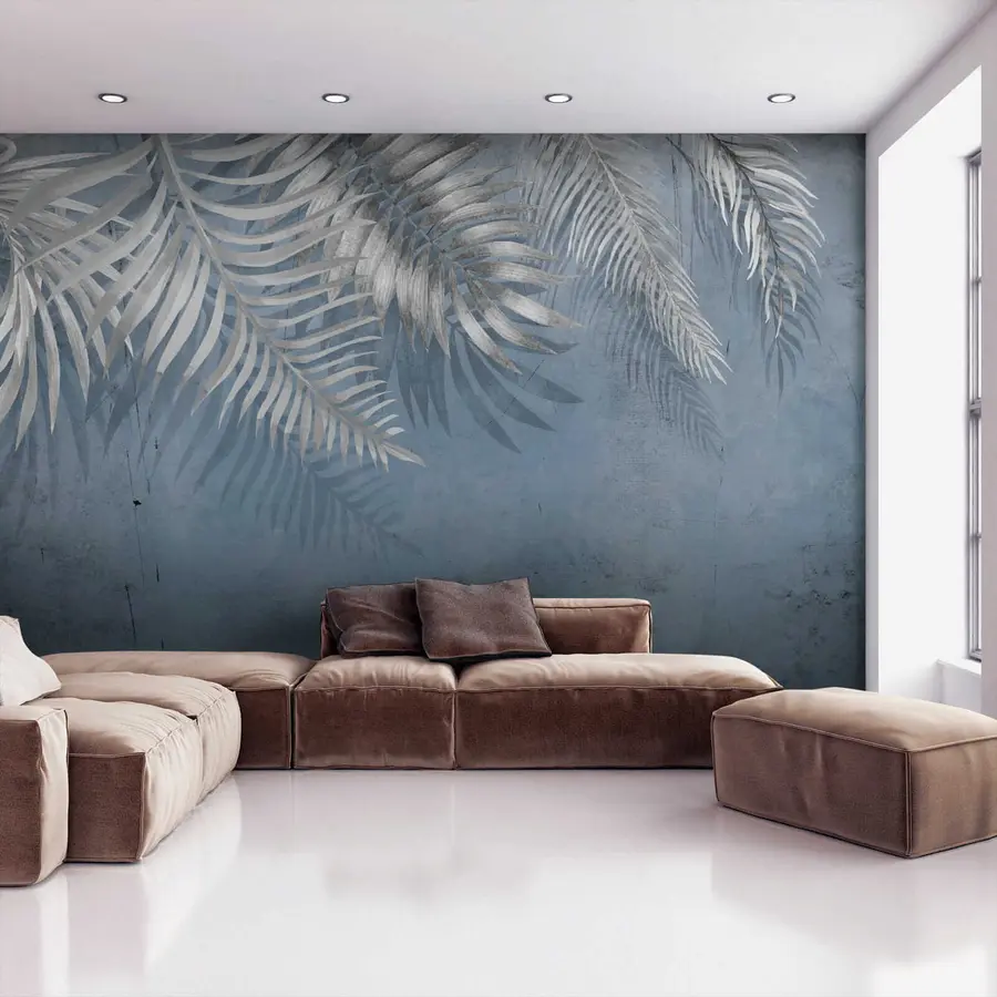 Carta da parati Tropici della Foresta Parete d'epoca con foglie n. u18312