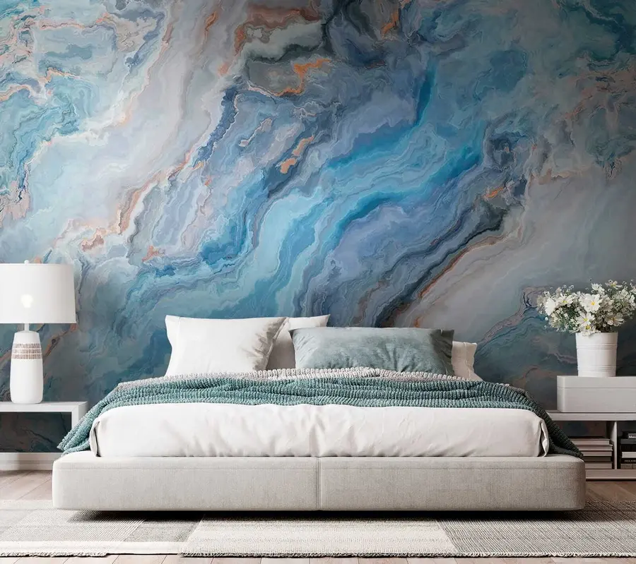 carta da parati Marmo blu nr. u28985