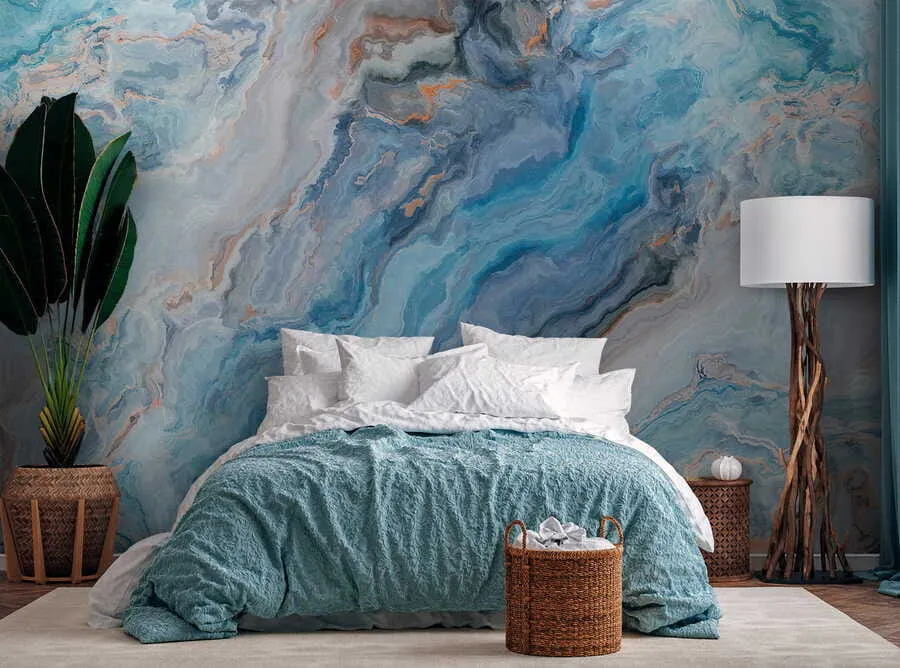 carta da parati Marmo blu nr. u28985