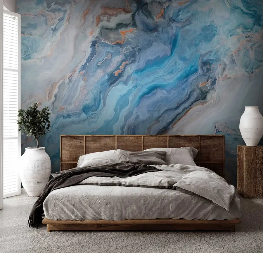 carta da parati Marmo blu nr. u28985