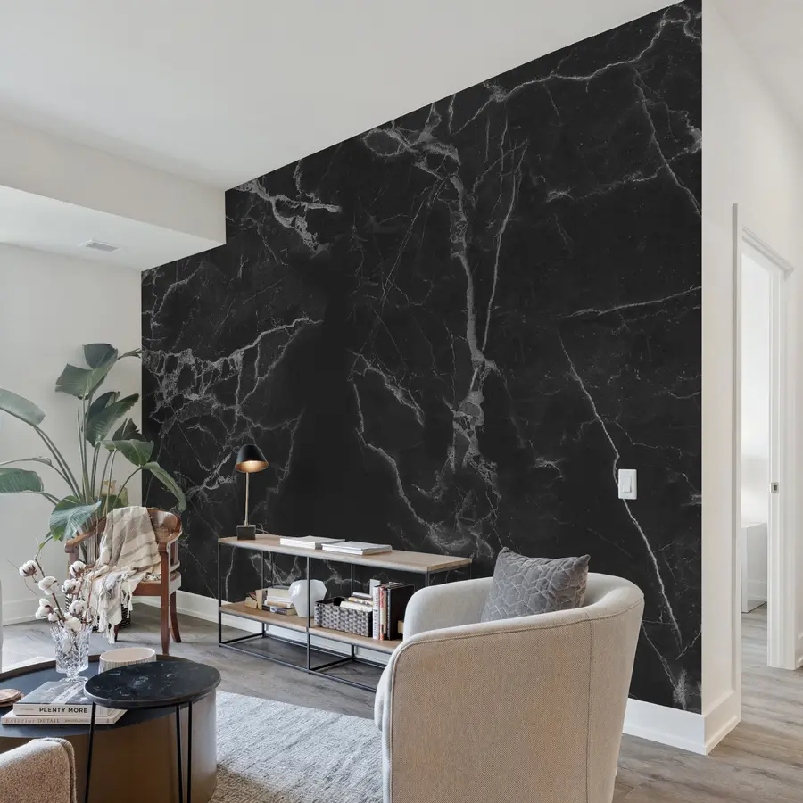 carta da parati Profondità di marmo nero nr. u32084