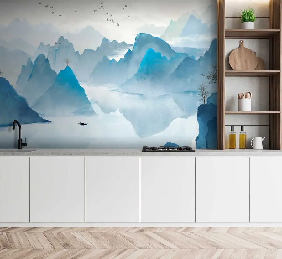 carta da parati Montagne Blu nr. u32523