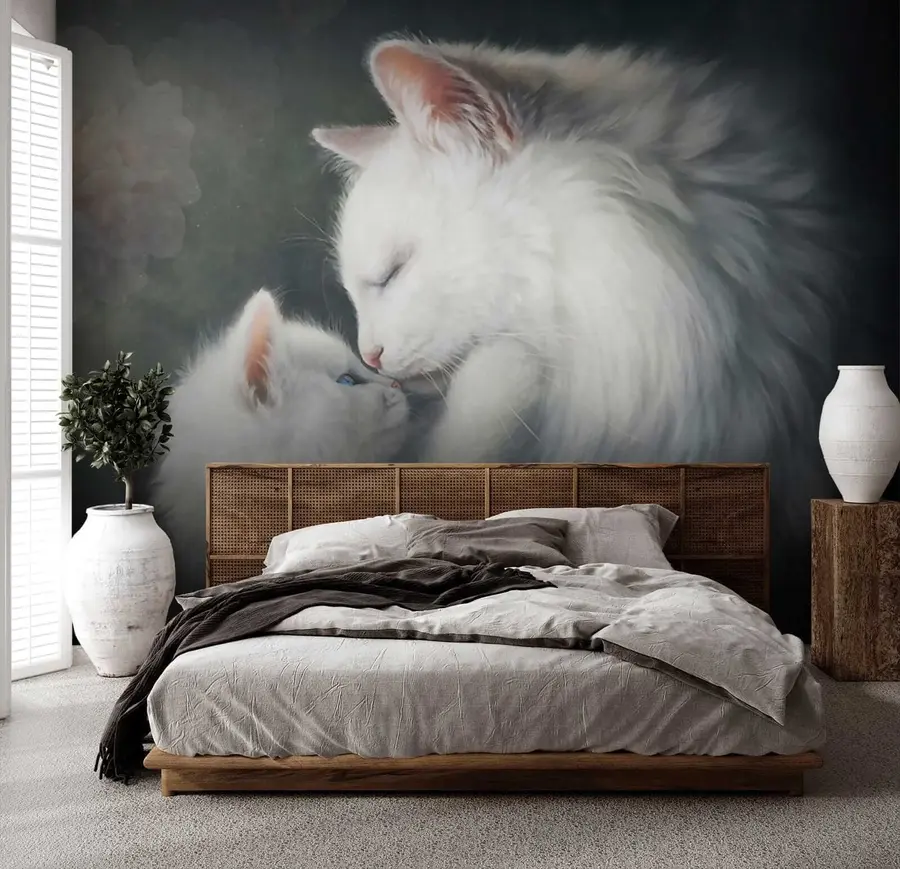 carta da parati Mamma gatta e il suo gattino nr. u38551