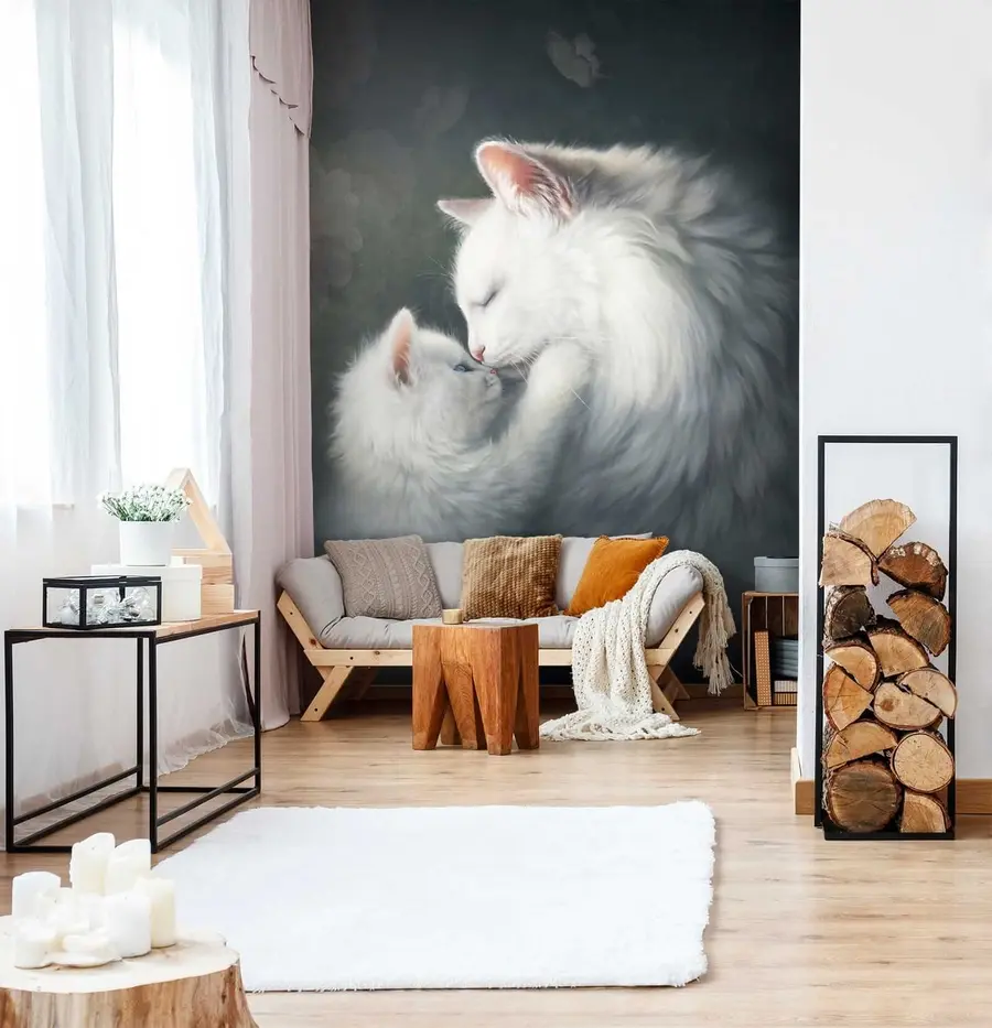 carta da parati Mamma gatta e il suo gattino nr. u38551