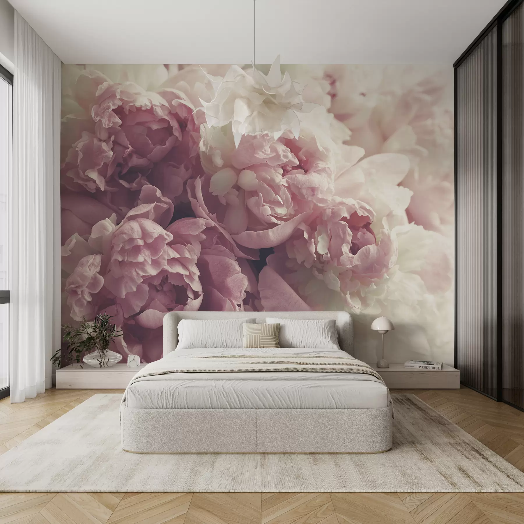 Carta da parati Floreale Peonie delicate n. u44746