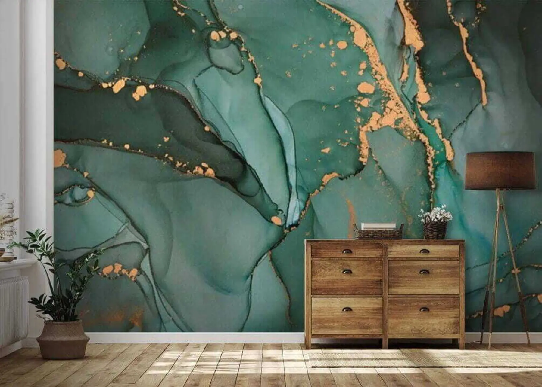 carta da parati Marmo verde nr. u50235