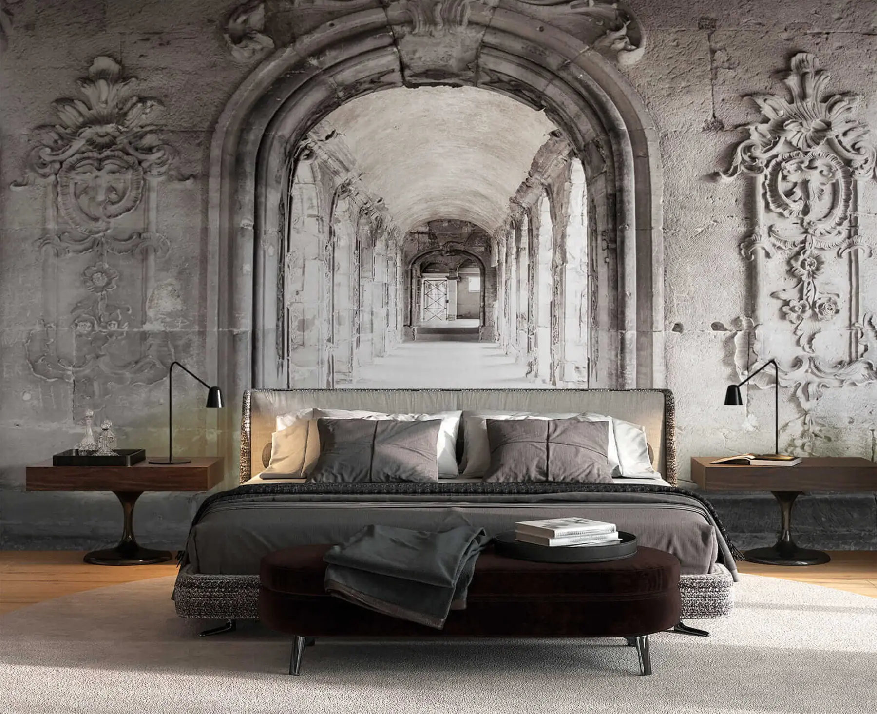 Carta da parati che aumenta lo spazio Antico arco