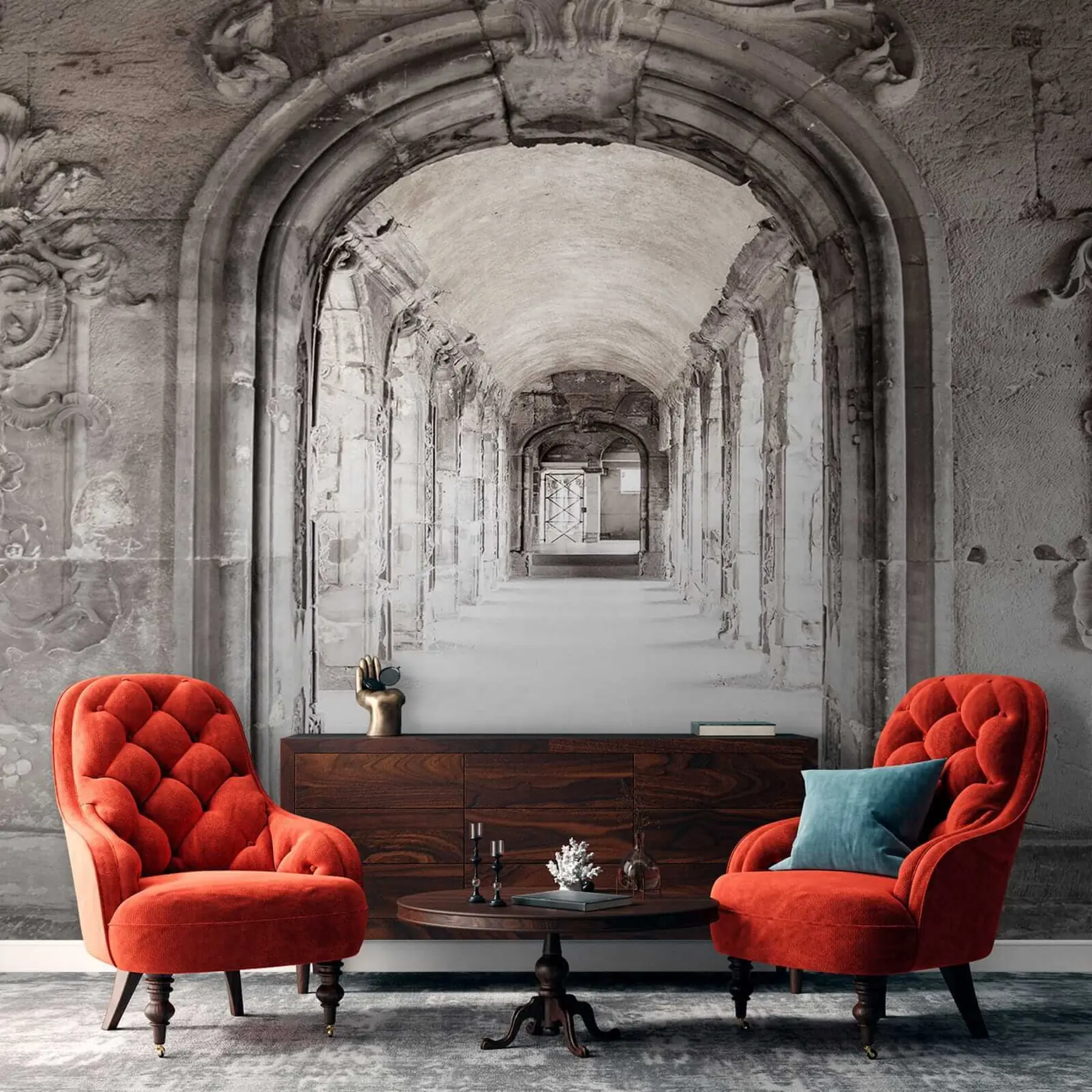 Carta da parati che aumenta lo spazio Antico arco