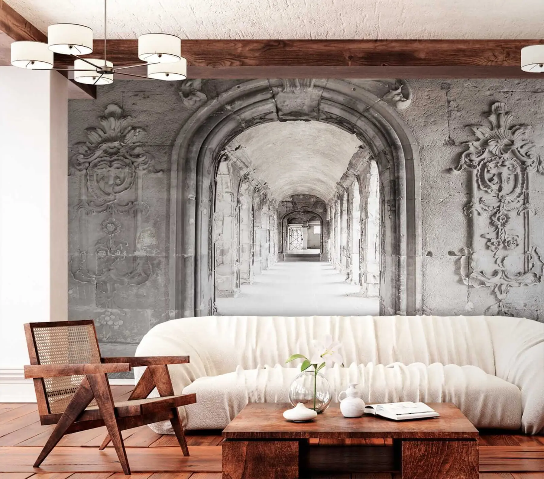 Carta da parati che aumenta lo spazio Antico arco