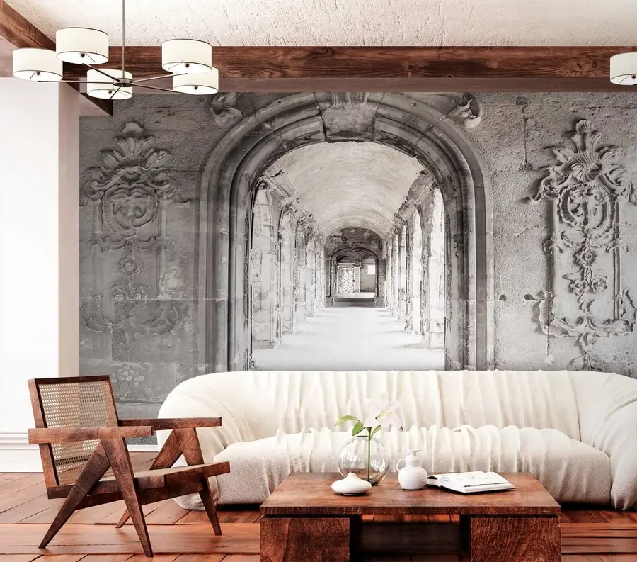 Carta da parati che aumenta lo spazio Antico arco