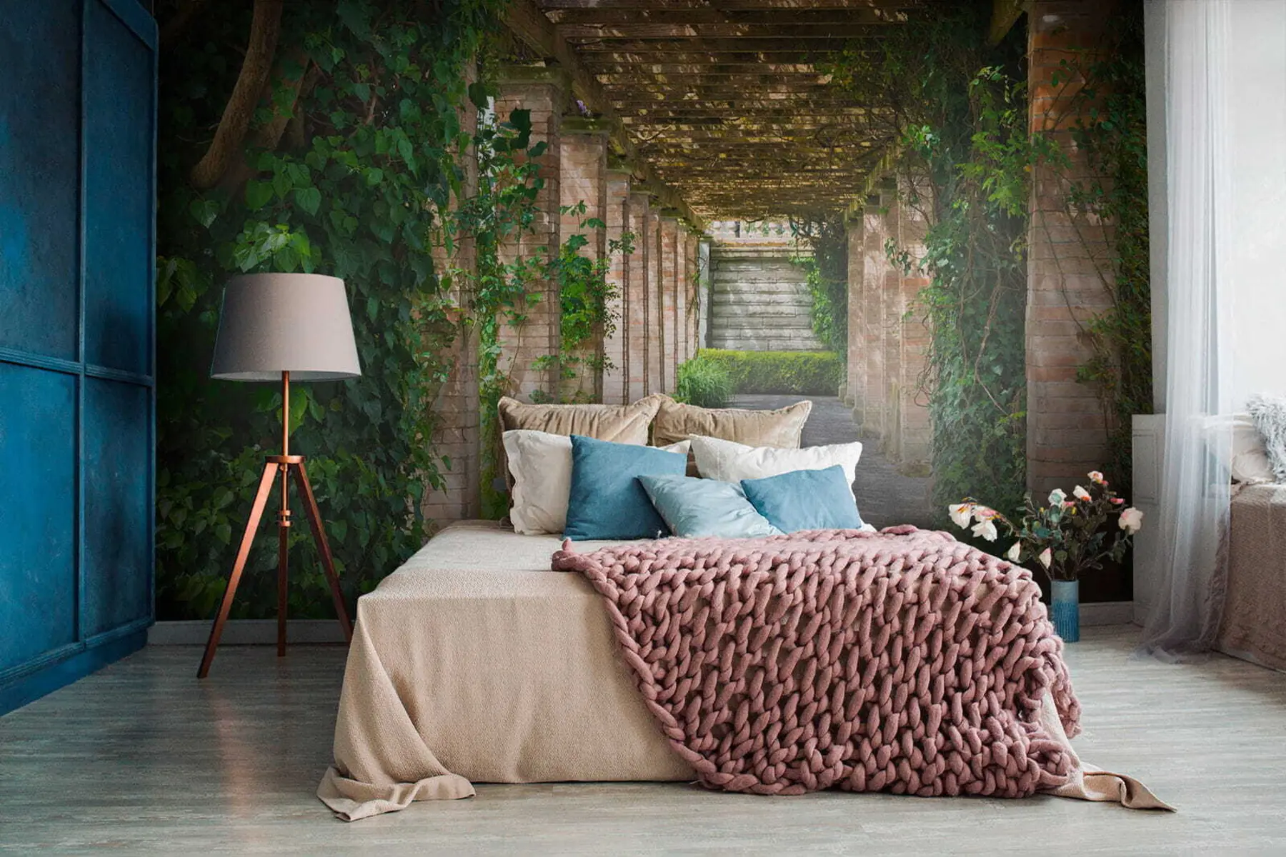 Carta da parati che aumenta lo spazio Cortile italiano