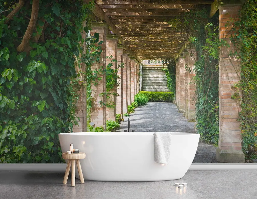 Carta da parati che aumenta lo spazio Cortile italiano