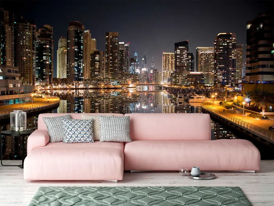 Carta da parati con la vista di città L'atmosfera della città 