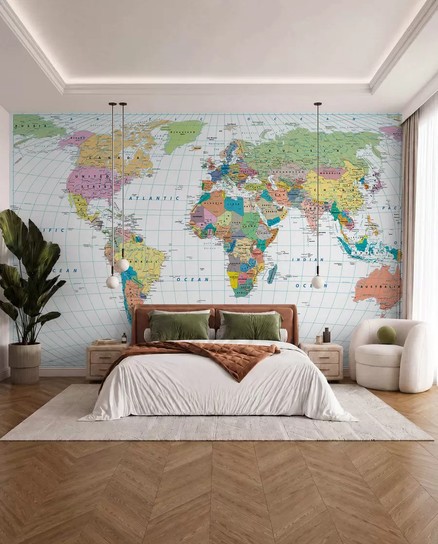 carta da parati Mappa del mondo nr. u53652