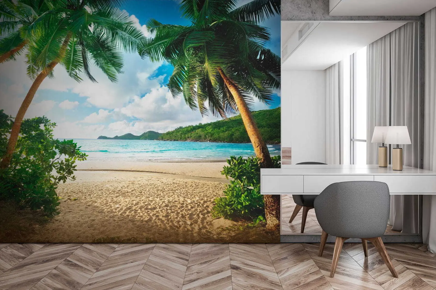 Carta da parati nature Riposa sotto le palme 