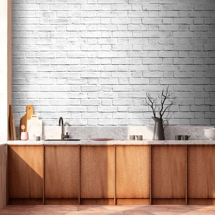 carta da parati Muro di mattoni bianchi nr. u54004