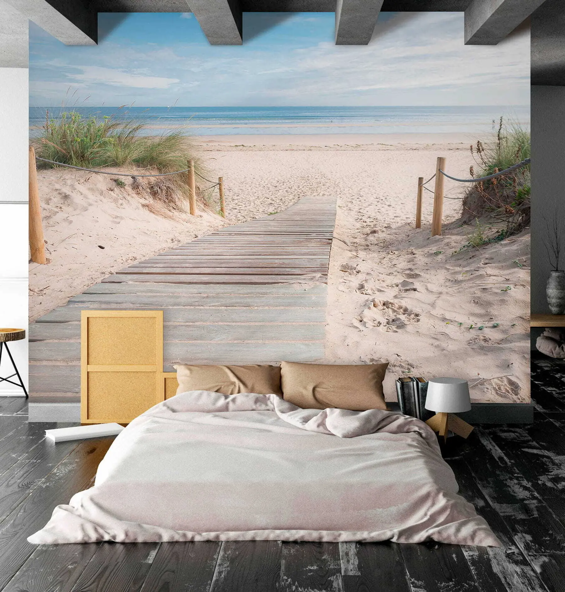 Carta da parati nature Percorso per la spiaggia sabbiosa 