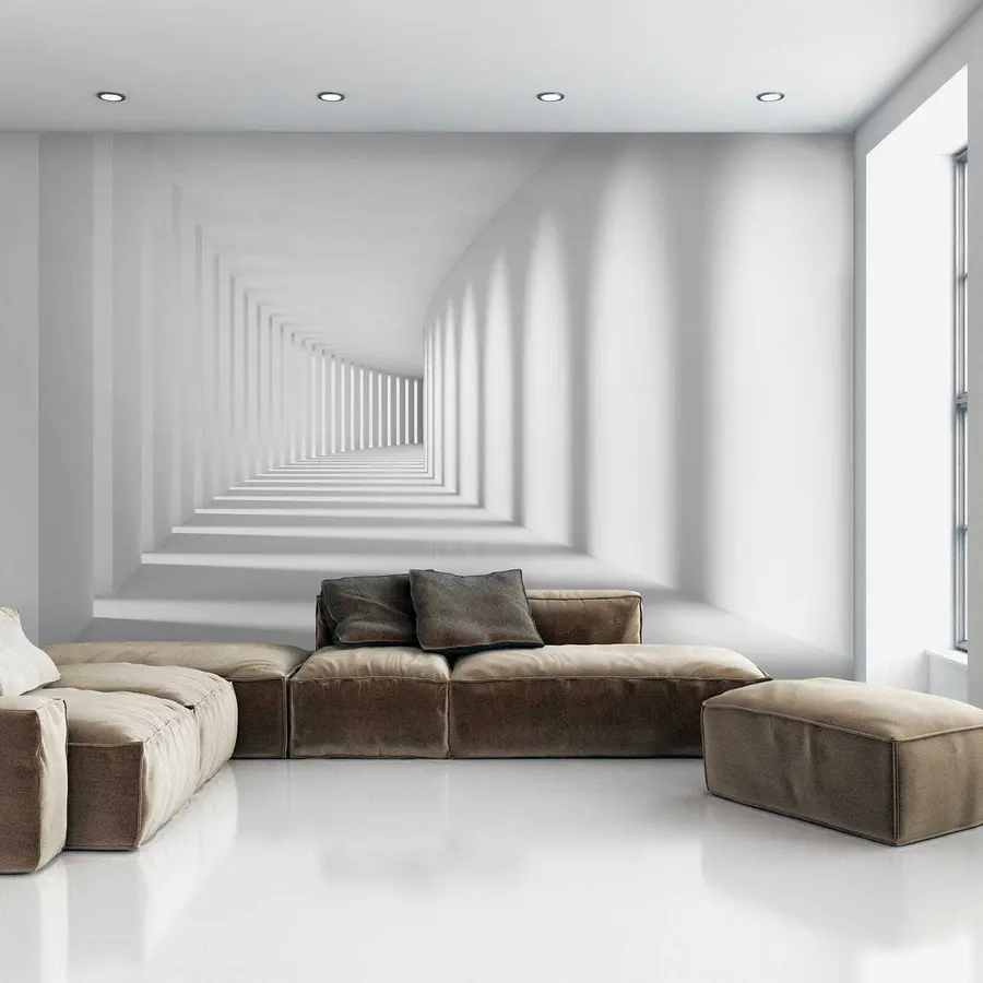 Carta da parati che aumenta lo spazio Ombre nel tunnel