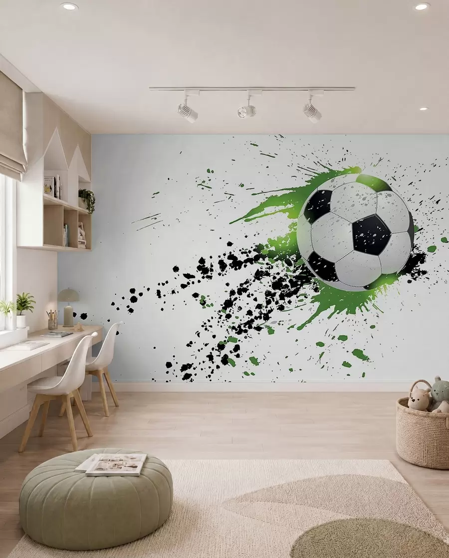 carta da parati Calcio in scie verdi nr. u57431