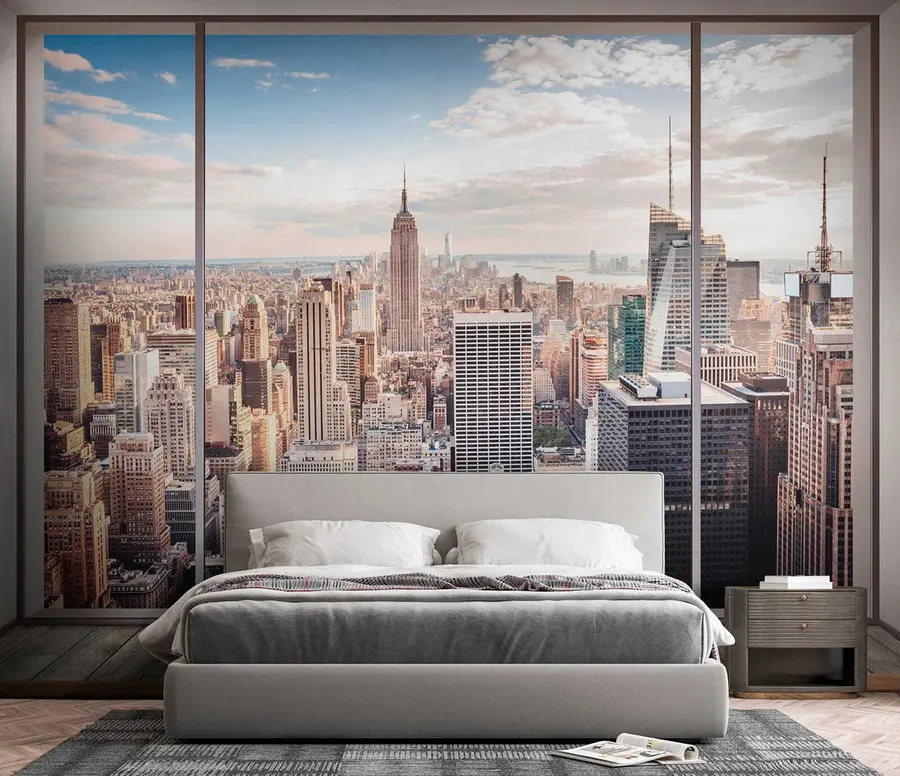 Carta da parati Finestre Veduta di New York