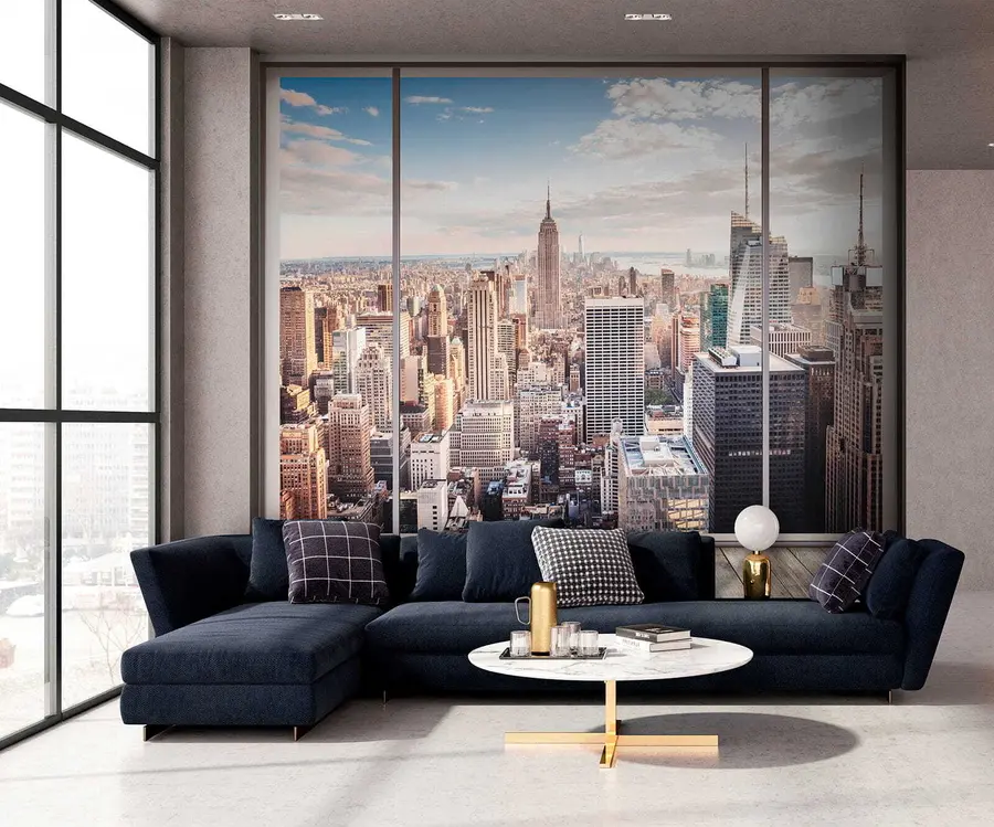 Carta da parati Finestre Veduta di New York