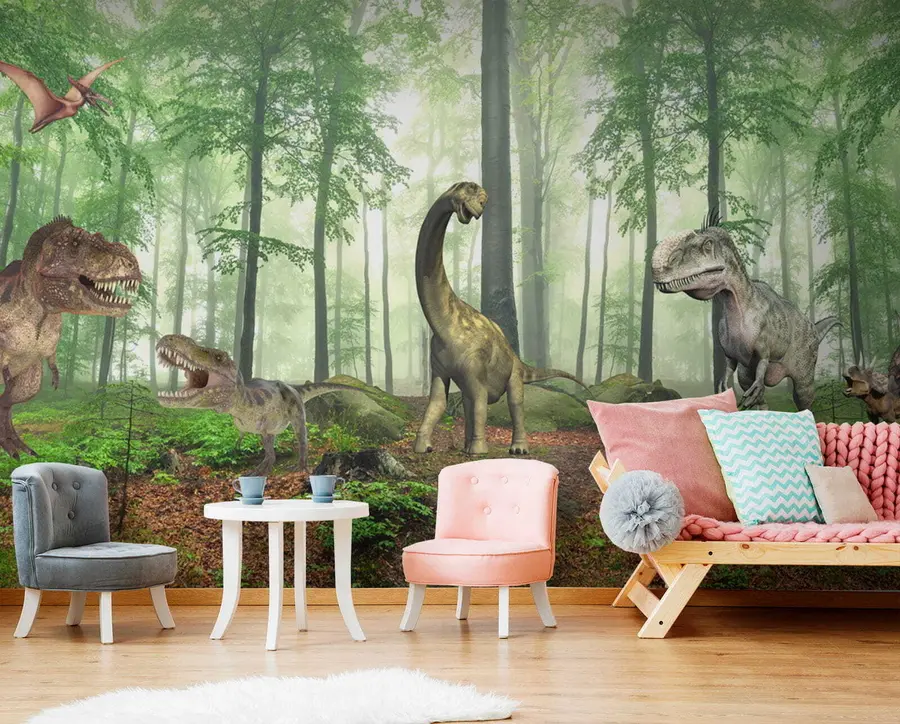 carta da parati Dinosauri nella foresta nr. u60039
