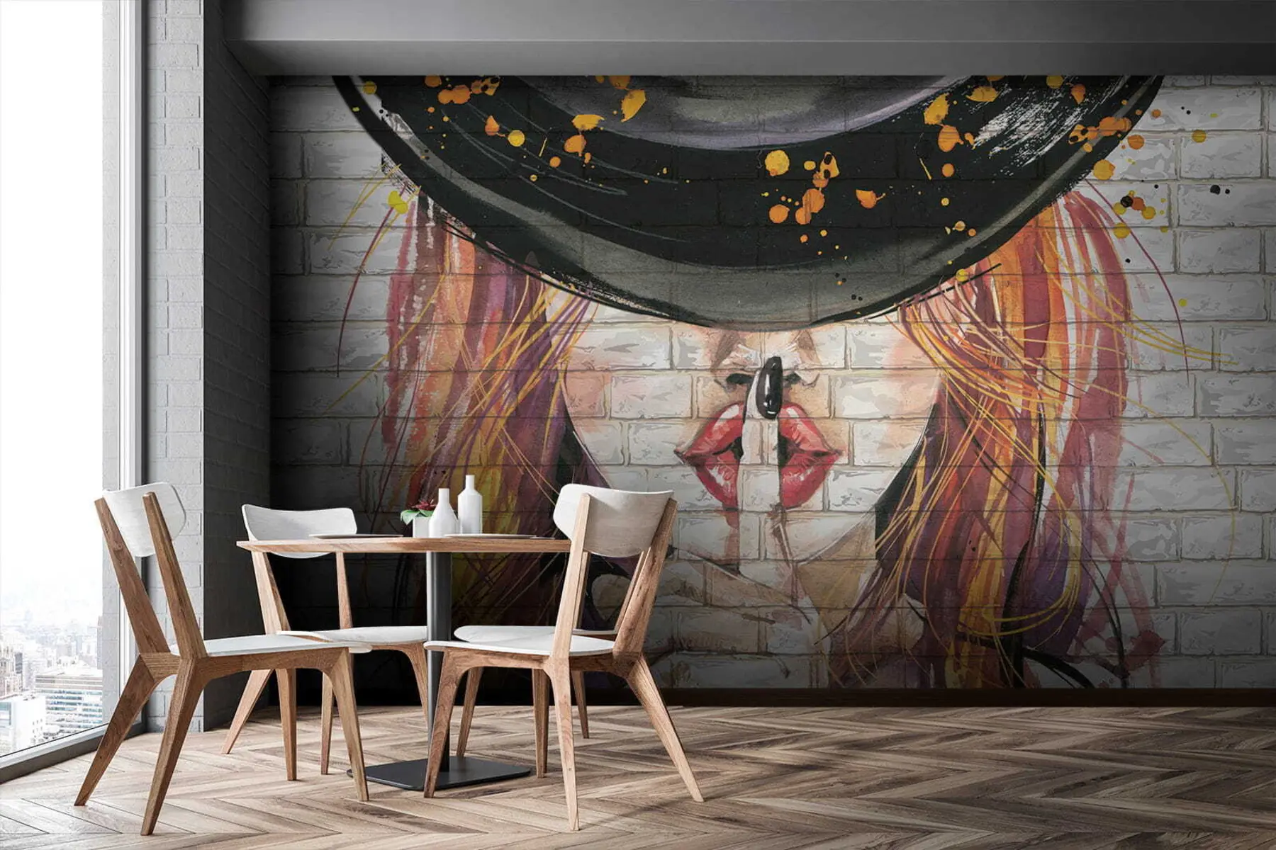 carta da parati Ragazza con acquerelli nr. u67648