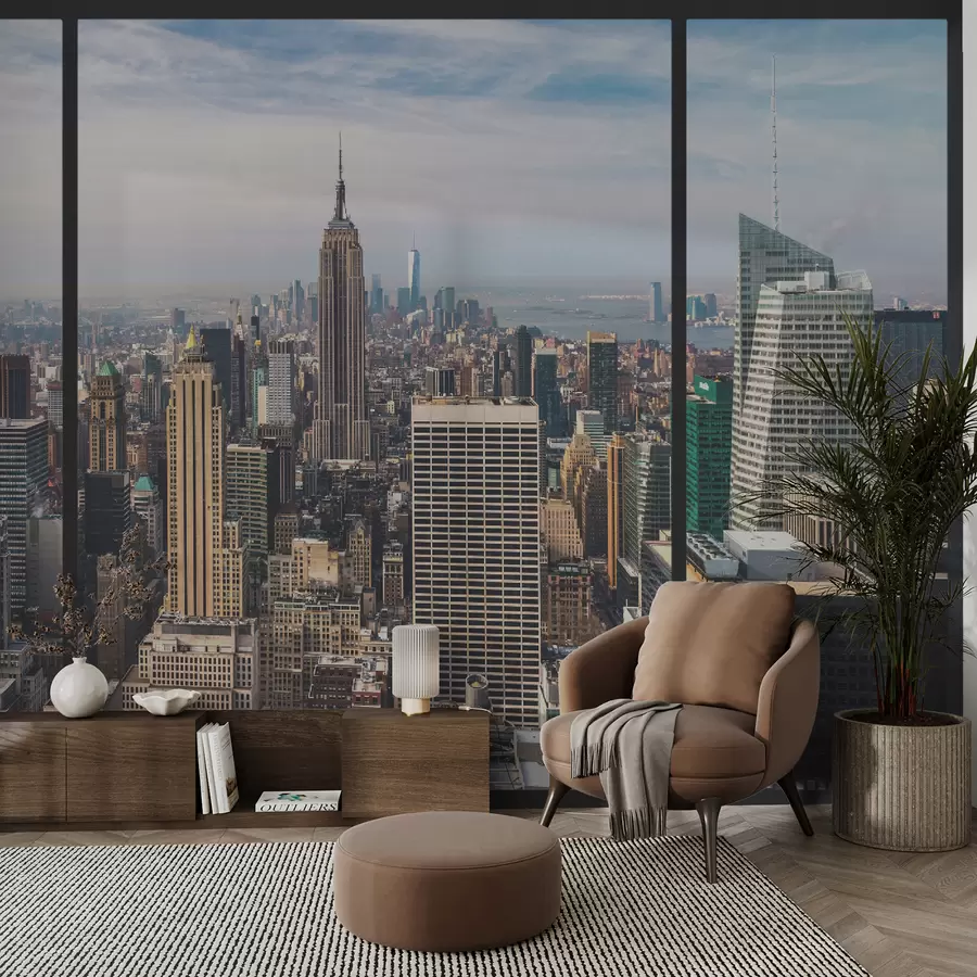 Carta da parati con la vista di città Vista della città 