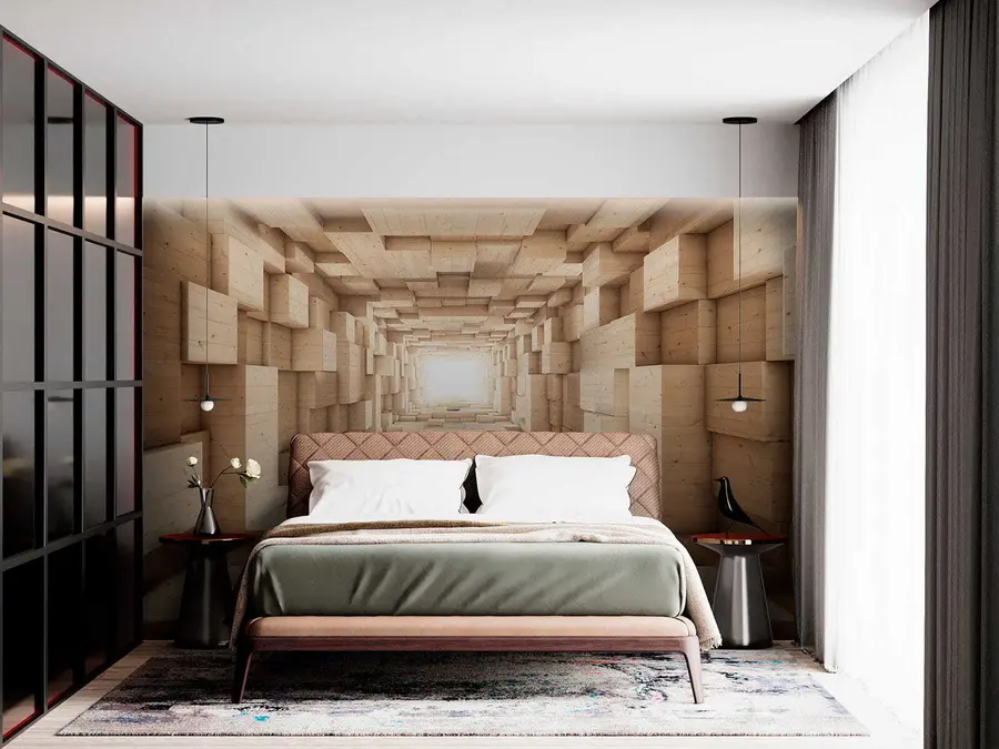 Carta da parati 3D Tunnel cubi 3D n. u77811