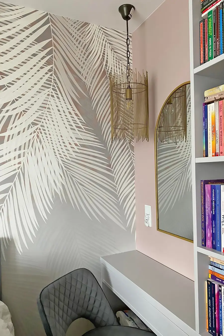 Carta da parati Tropici della Foresta Foglie di palma grigie n. u48556