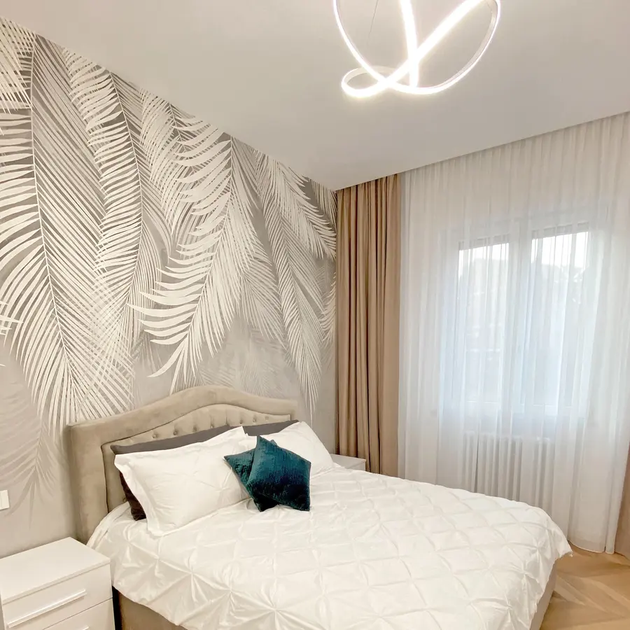 Carta da parati Tropici della Foresta Foglie di palma grigie n. u48556