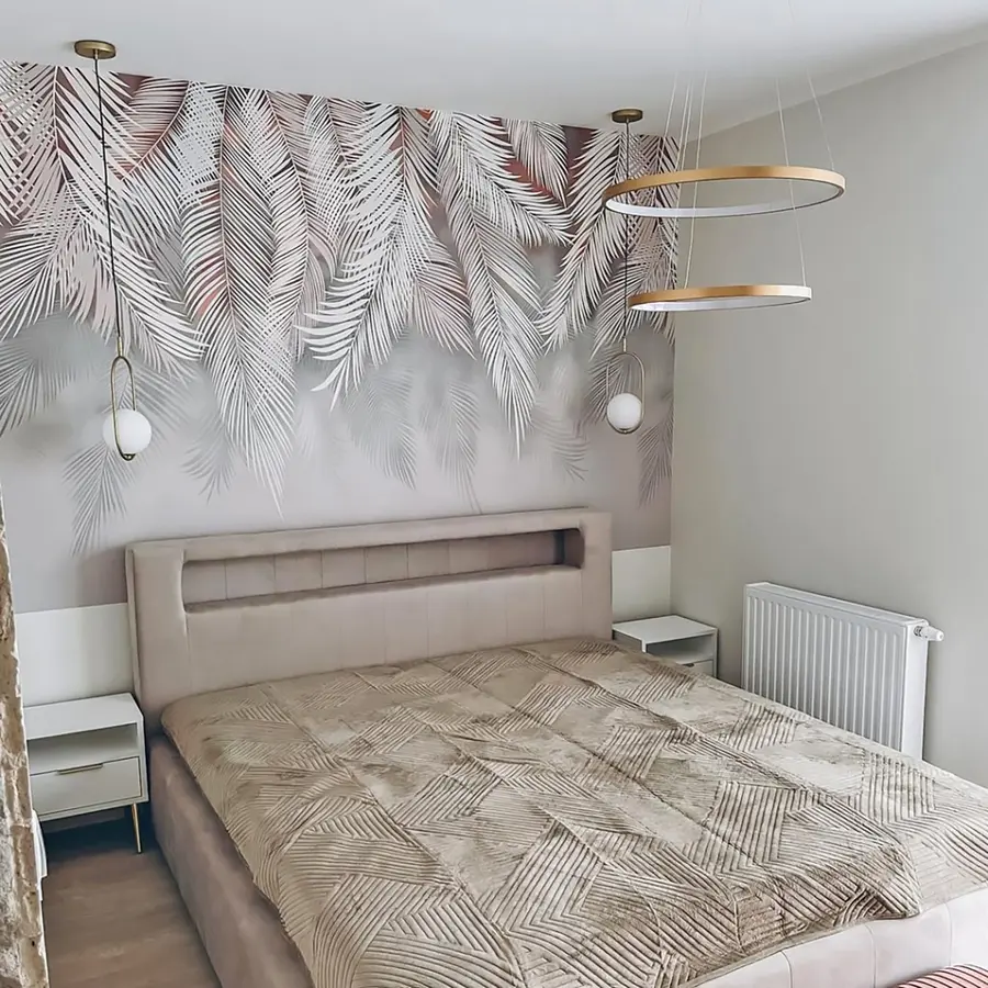 Carta da parati Tropici della Foresta Foglie di palma grigie n. u48556