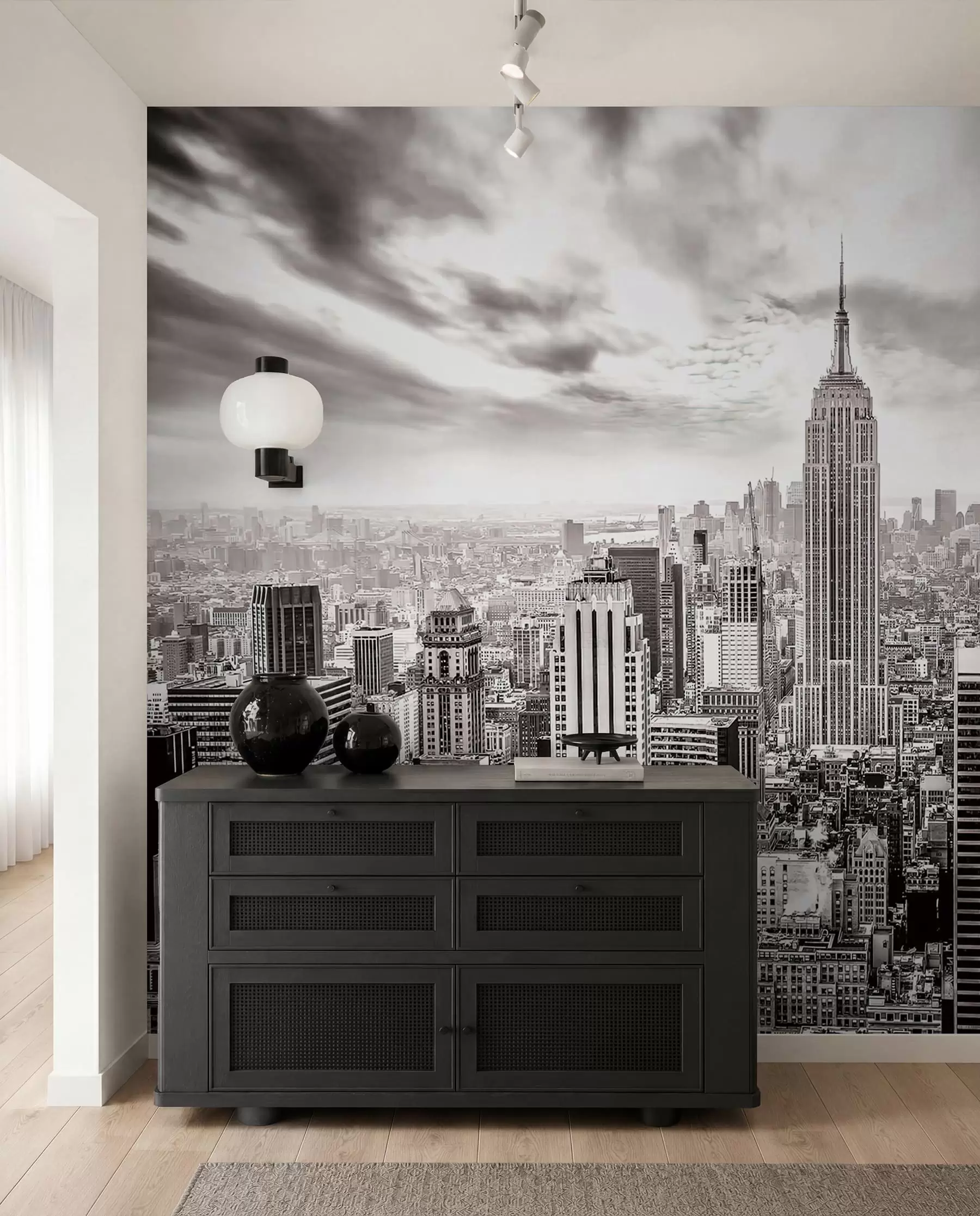 Carta da parati con la vista di città 3D New York 