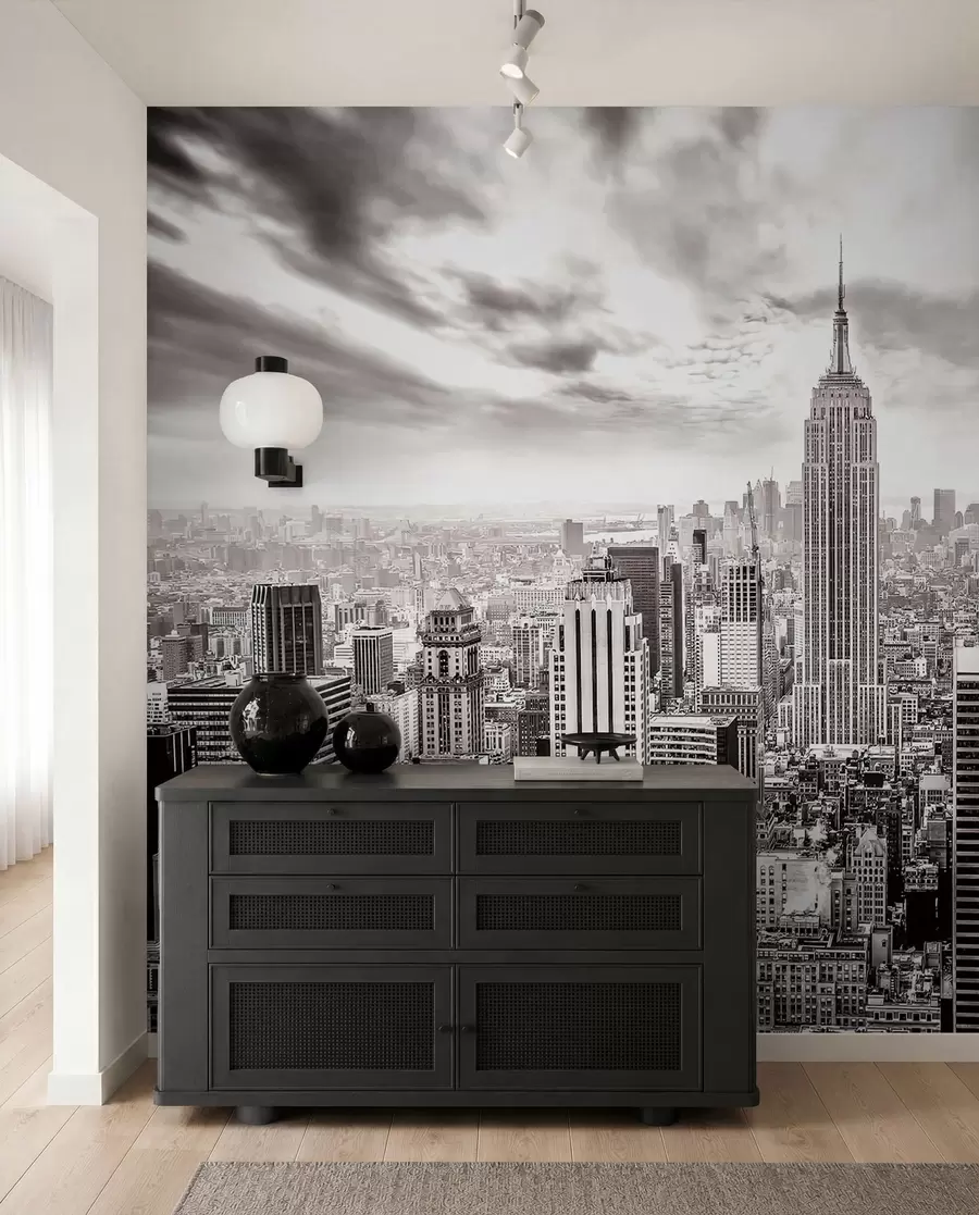 Carta da parati con la vista di città 3D New York 