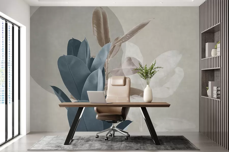 carta da parati Ficus sulla priorità bassa della parete del grunge nr. u71334