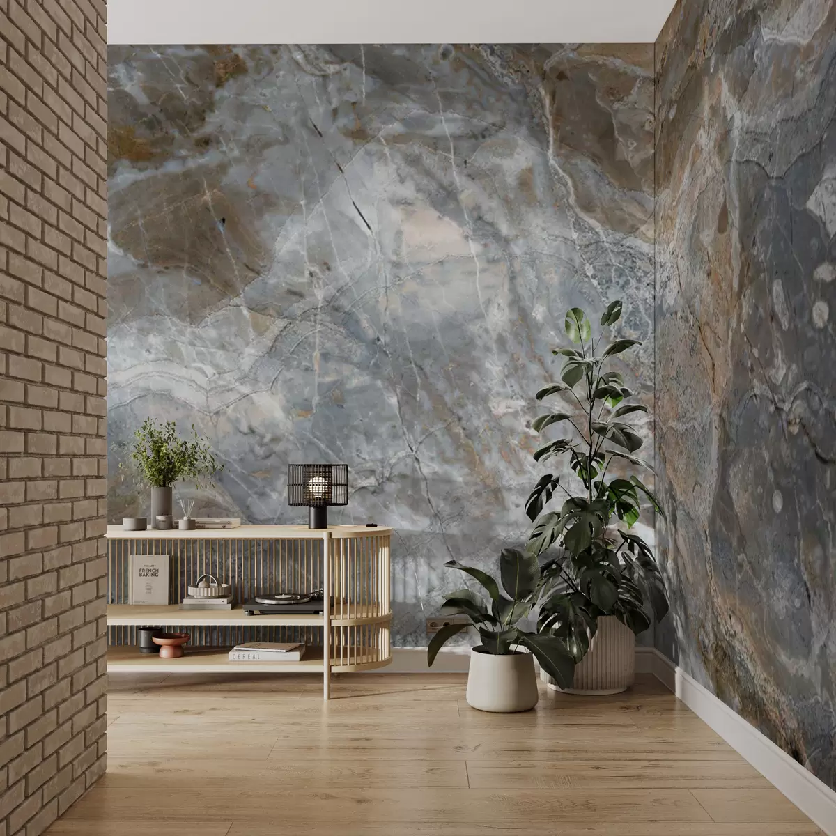 carta da parati Marmo grigio-beige nr. u71438