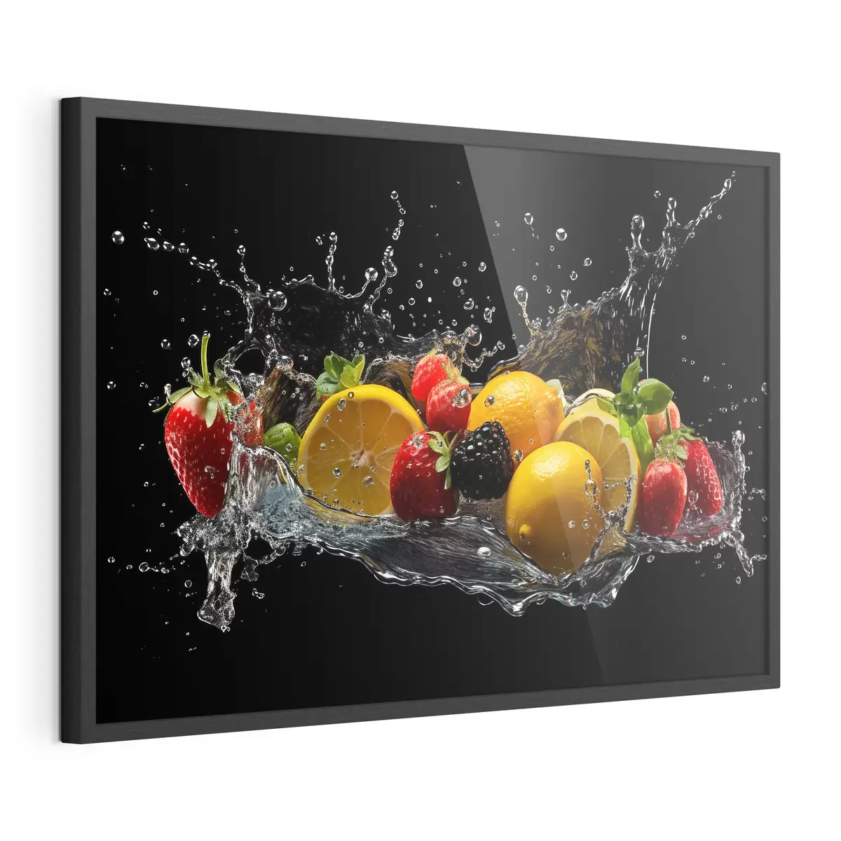 Poster Frutti che sguazzano nell'acqua rinfrescante f37044
