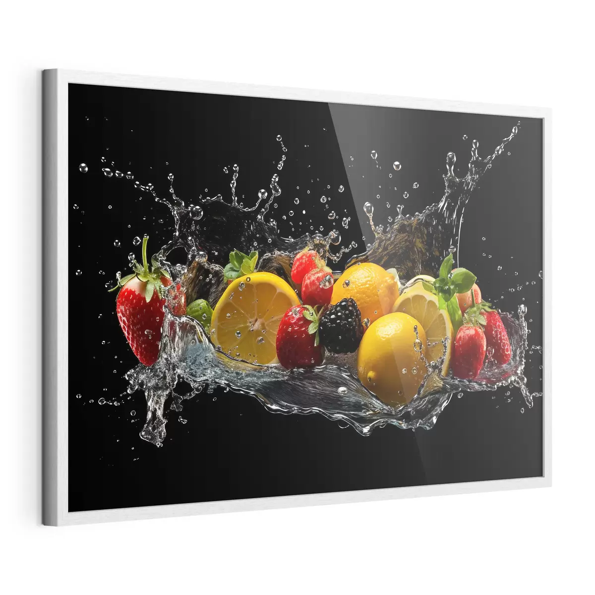 Poster Frutti che sguazzano nell'acqua rinfrescante f37044
