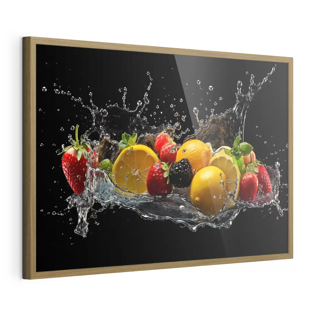 Poster Frutti che sguazzano nell'acqua rinfrescante f37044