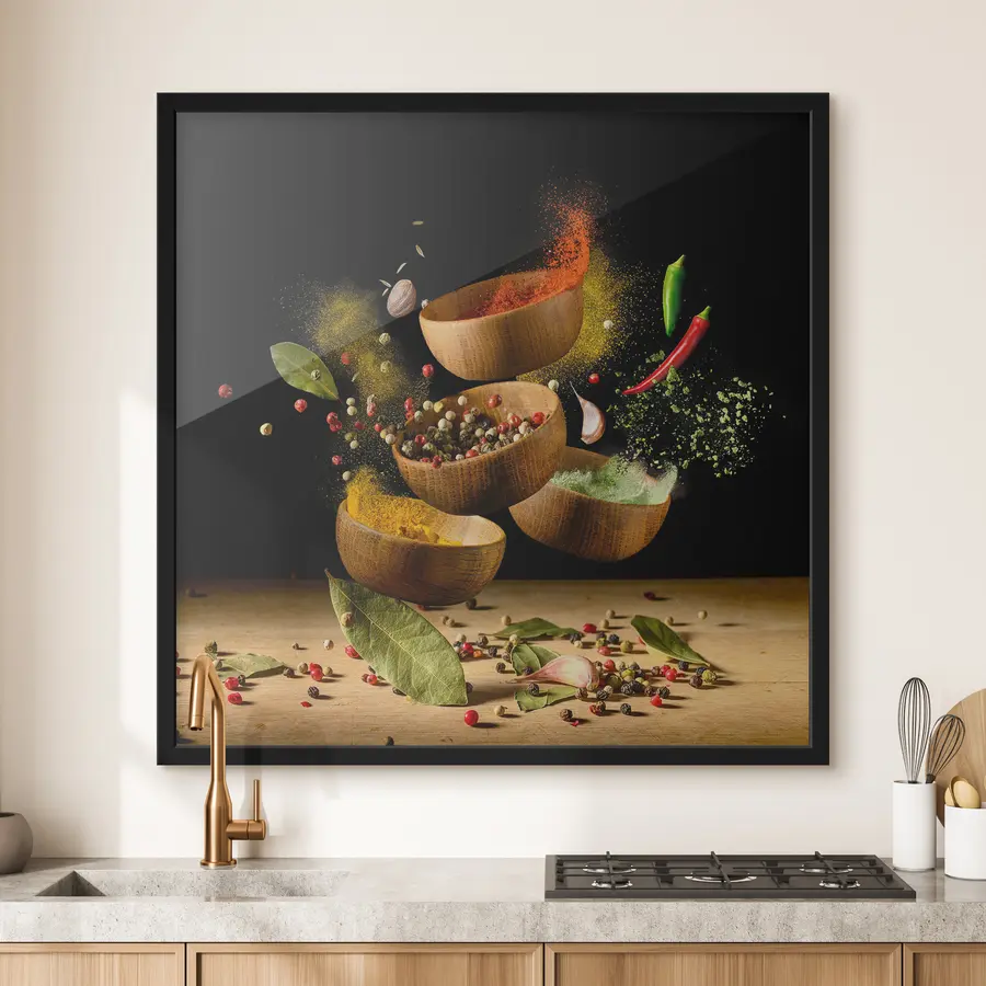 carta da parati Spezie colorate che danzano a mezz'aria nr. f37045