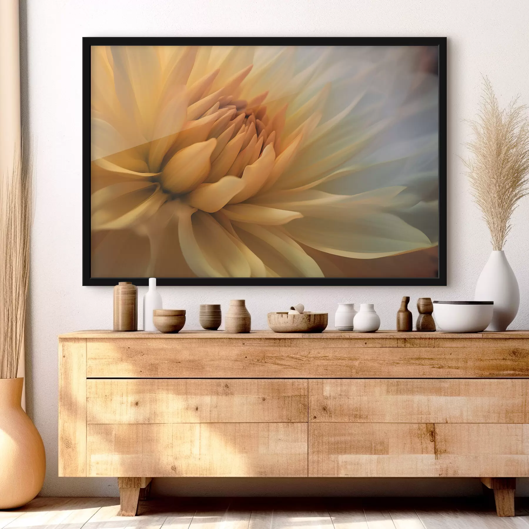 carta da parati Morbidi petali dalle tonalità dorate nr. f37388