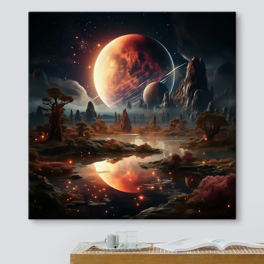 carta da parati Paesaggio cosmico sotto un cielo stellato nr. s37392