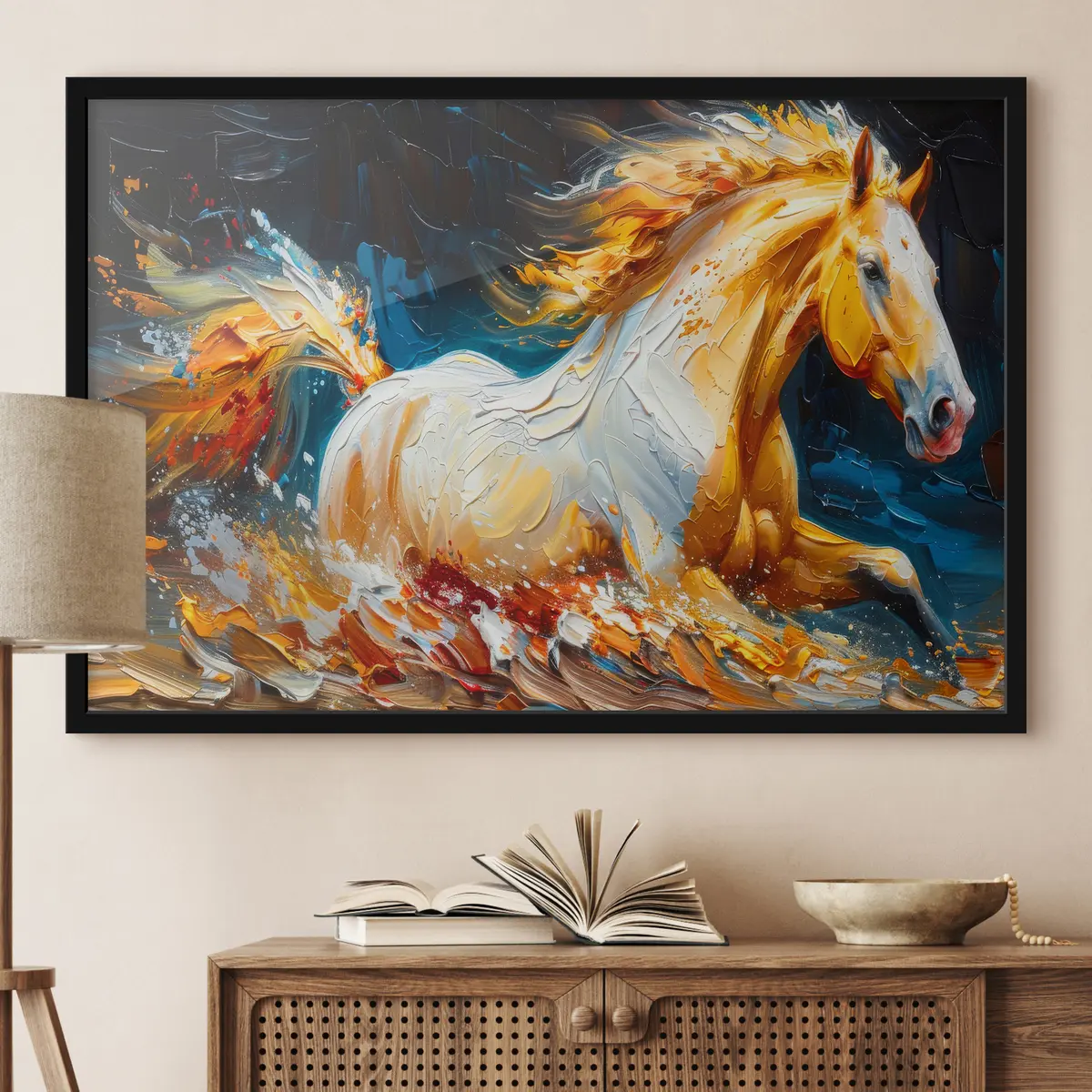Poster Maestoso cavallo in movimento f37768