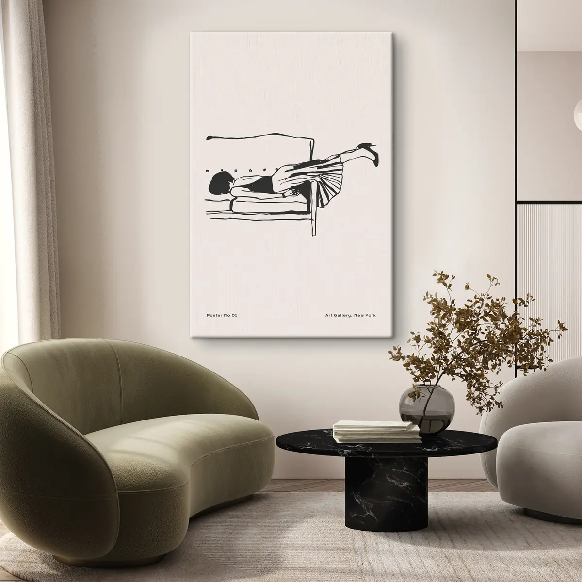 carta da parati Rilassarsi sul divano, beatamente liberi nr. s37422